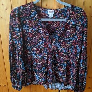 Floral Peasant Top